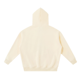 MIROLYUB loft boxy fleece hoodie in Apricot, back view