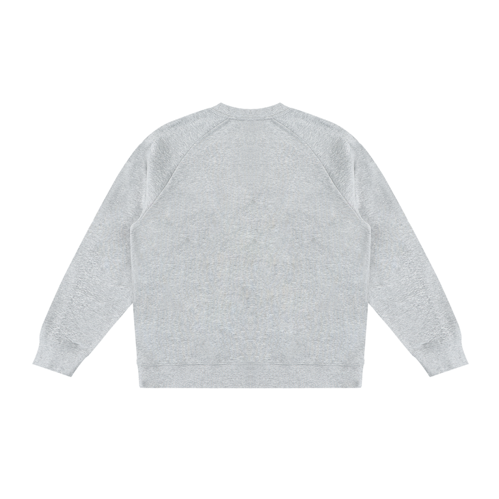 MIROLYUB Intersect Colour-Block Sweatshirt in Flower Gray with Black, back view