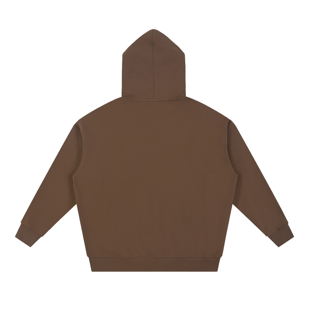 MIROLYUB Essential Heavyweight Hoodie undefined in Coffee, back view