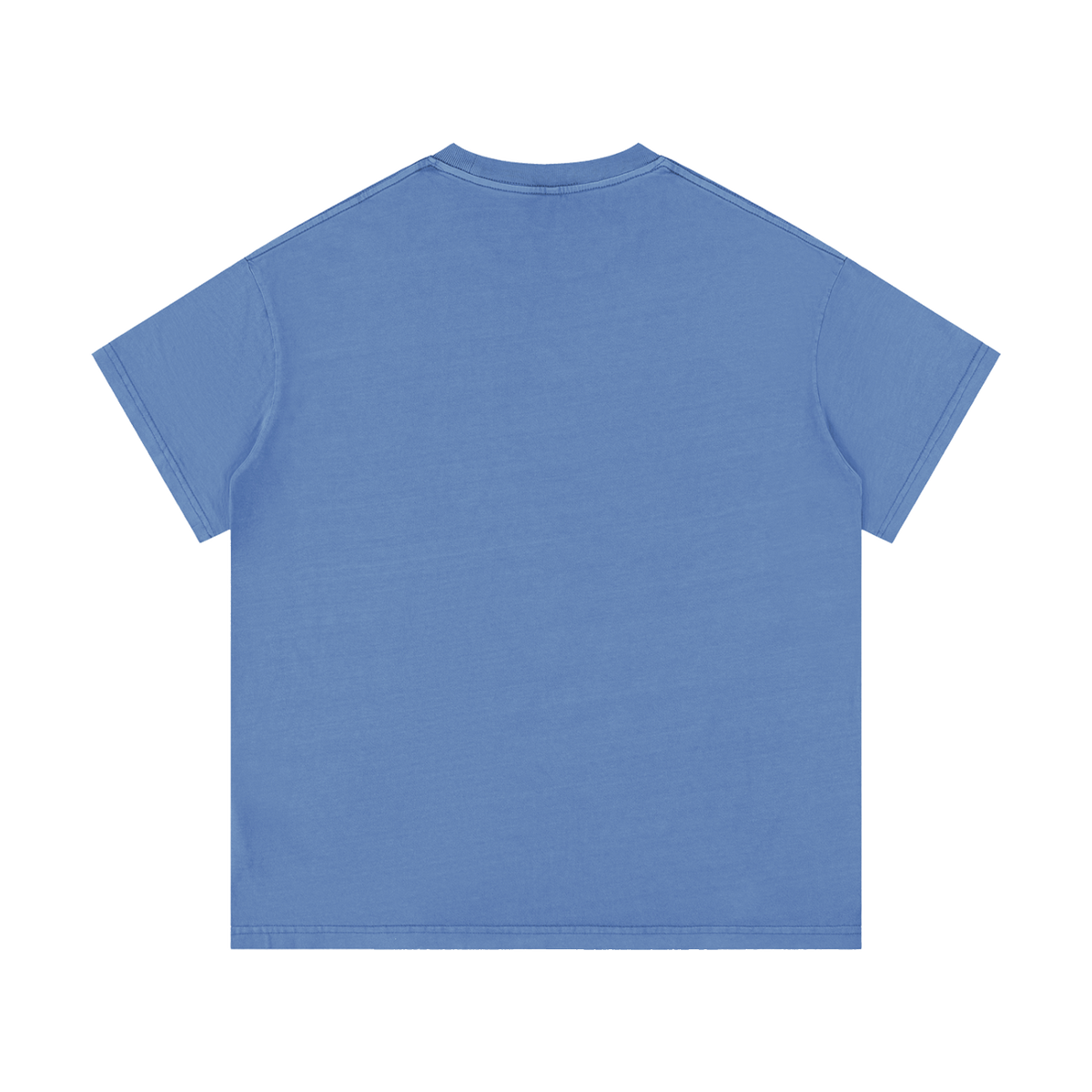 MIROLYUB Palimpsest Vintage-Wash Cotton Tee in Cobalt Blue, back view.