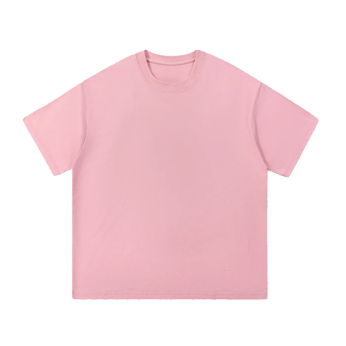 Still Heavy Cotton Tee in Pink, front view — MIROLYUB Essentials