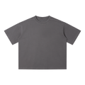 MIROLYUB Unisex Vintage Wash Boxy T-Shirt — Light Gray — front view