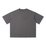 MIROLYUB Unisex Vintage Wash Boxy T-Shirt — Light Gray — front view