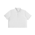 Counterpoint — Cropped Polo / Chalk — White, front view