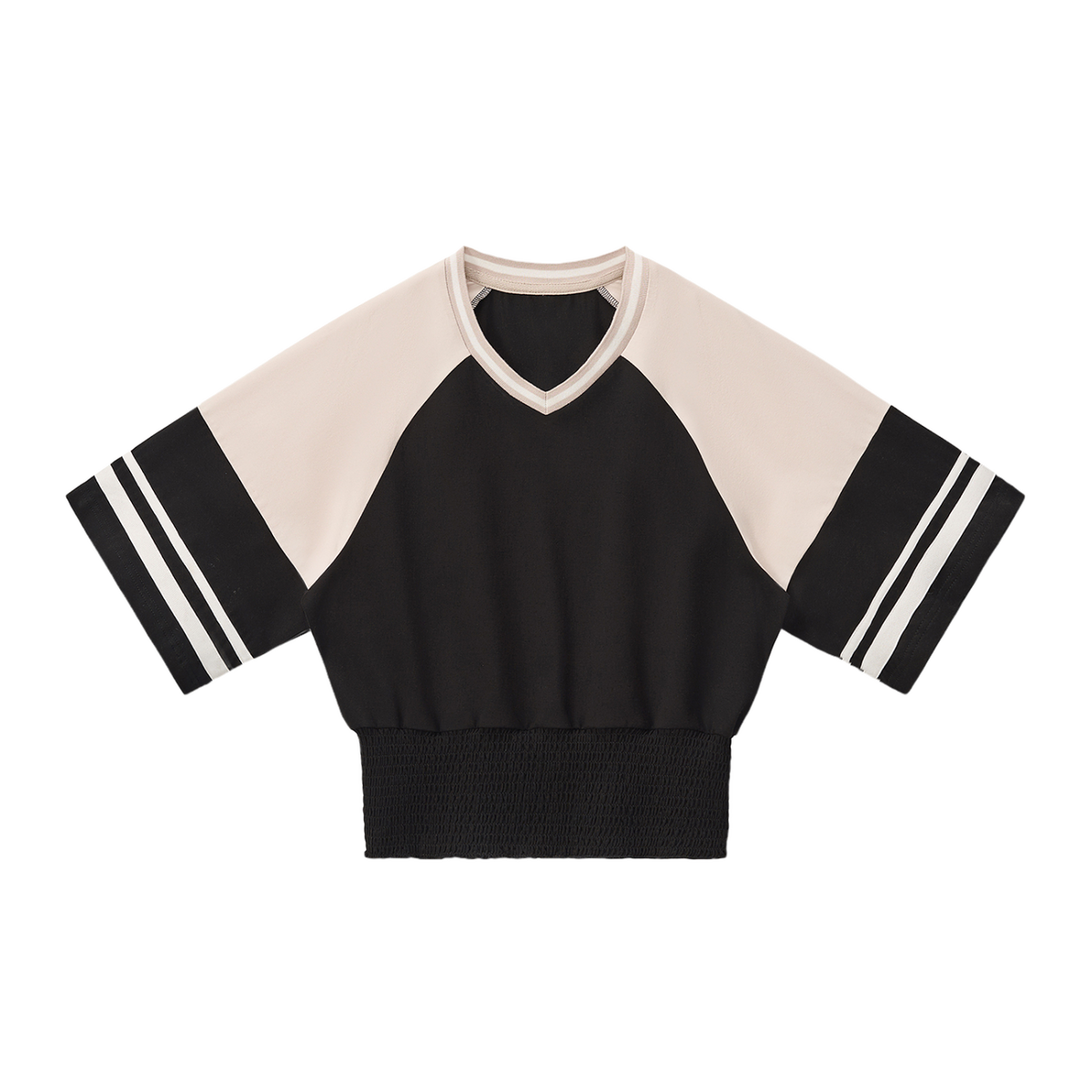 Gather — Black with Apricot — front view