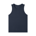 MIROLYUB Tension heavyweight ribbed tank in Royal Blue, front view.