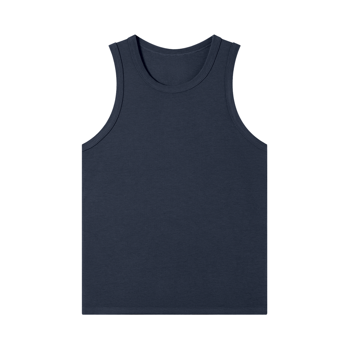 MIROLYUB Tension heavyweight ribbed tank in Royal Blue, front view.