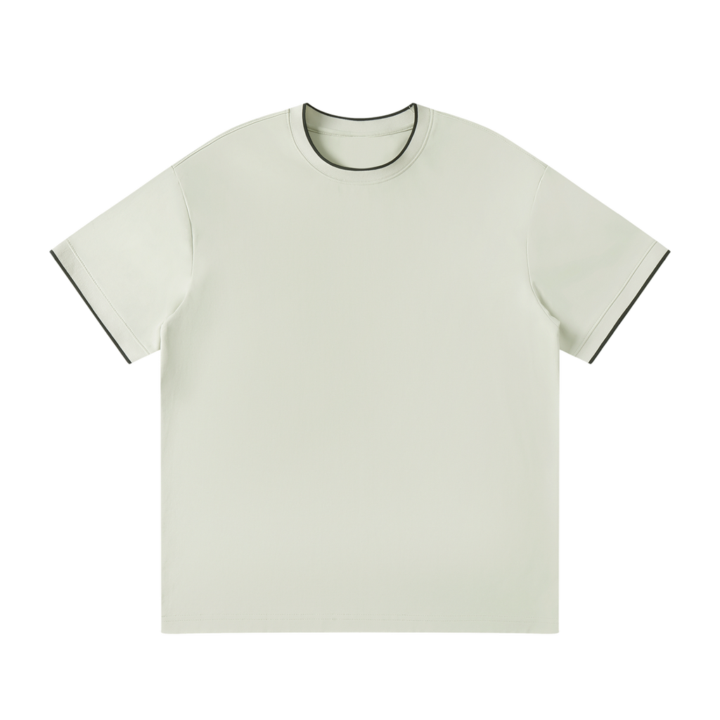 MIROLYUB Routine Cotton-Nylon Tee in Light Green, front view