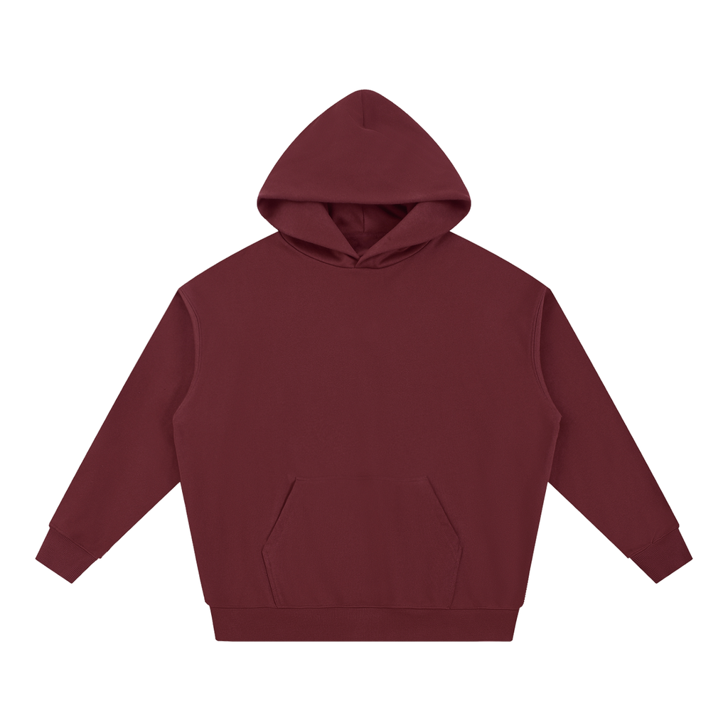 Essential Heavyweight Hoodie — Dull Red, front view