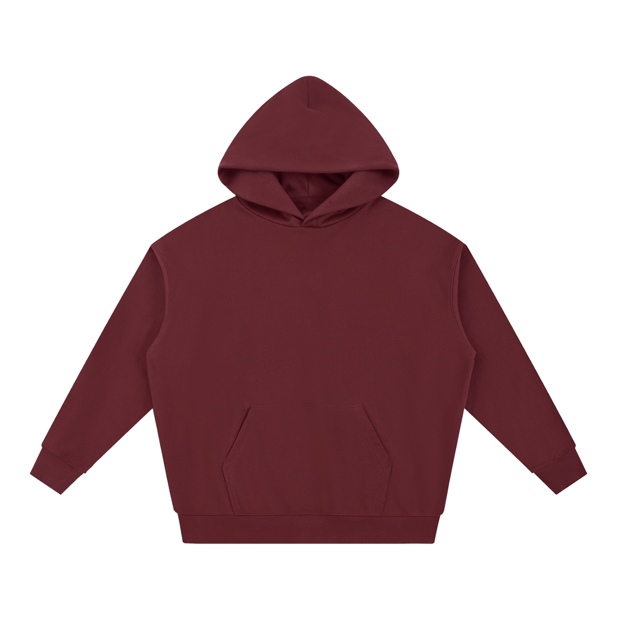Essential Heavyweight Hoodie — Dull Red, front view