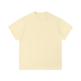 MIROLYUB Unisex Solid Color Regular Fit T-Shirt — Apricot — front view
