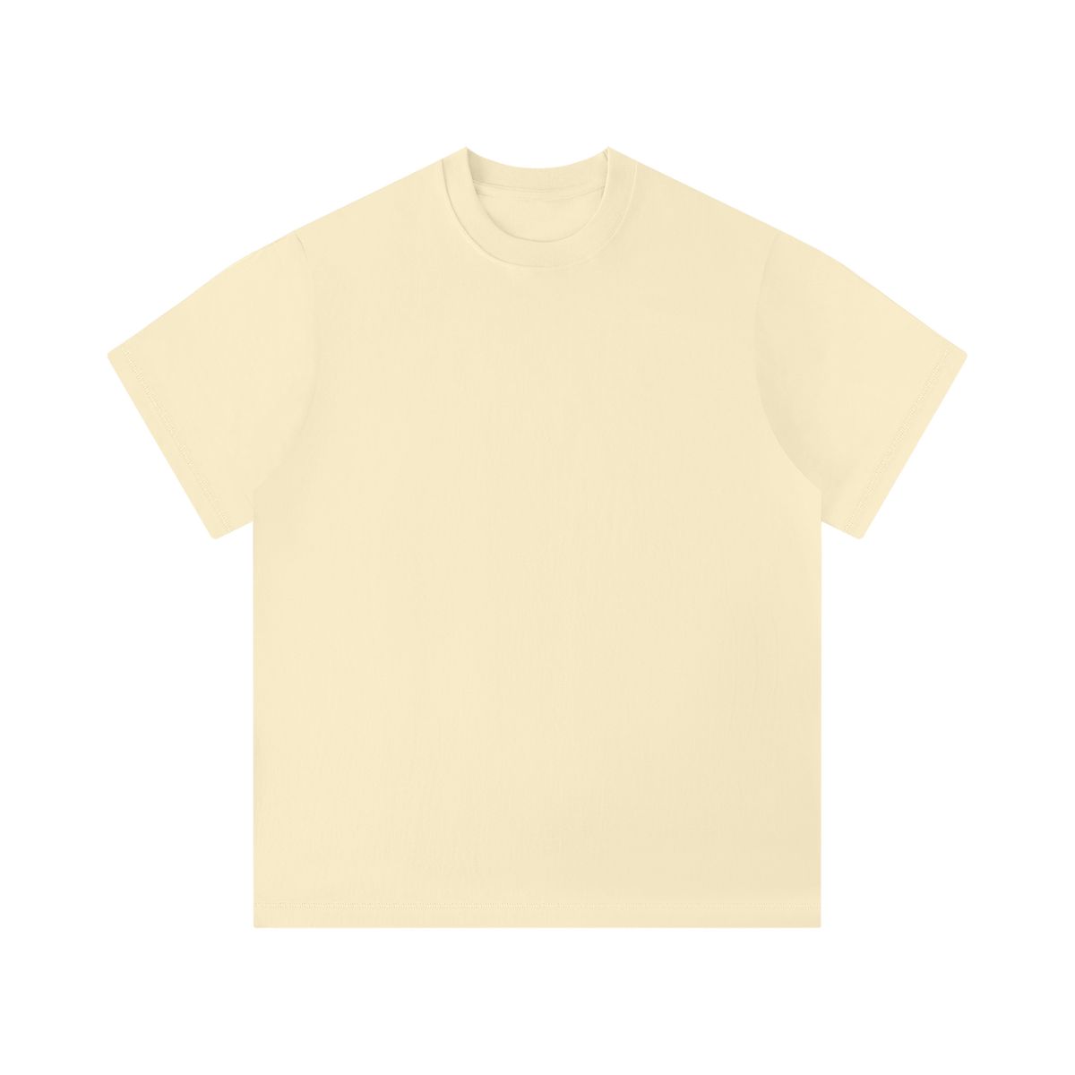 MIROLYUB Unisex Solid Color Regular Fit T-Shirt — Apricot — front view