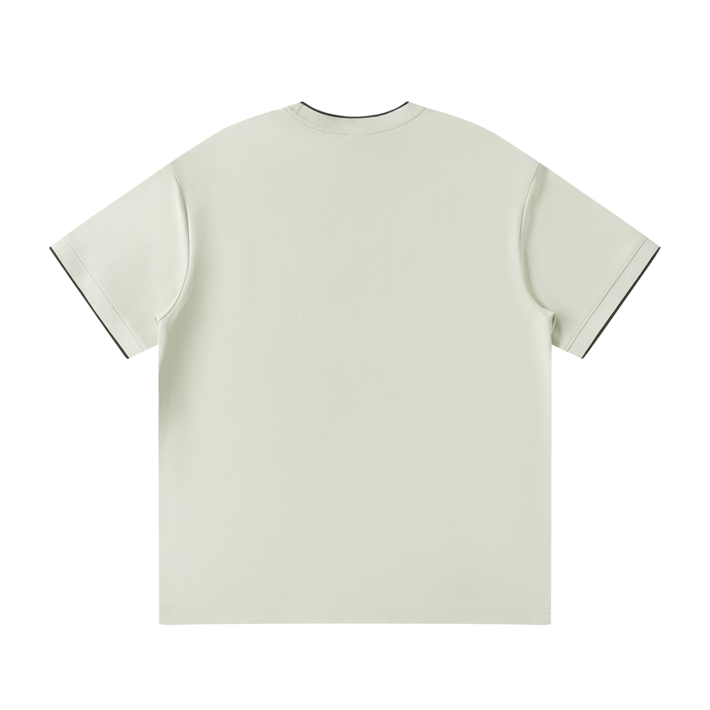MIROLYUB Routine Cotton-Nylon Tee in Light Green, back view