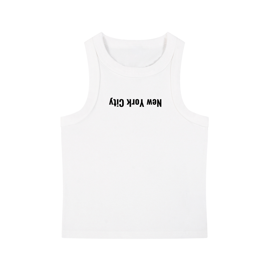 New York City White Snow Washed Tank Top