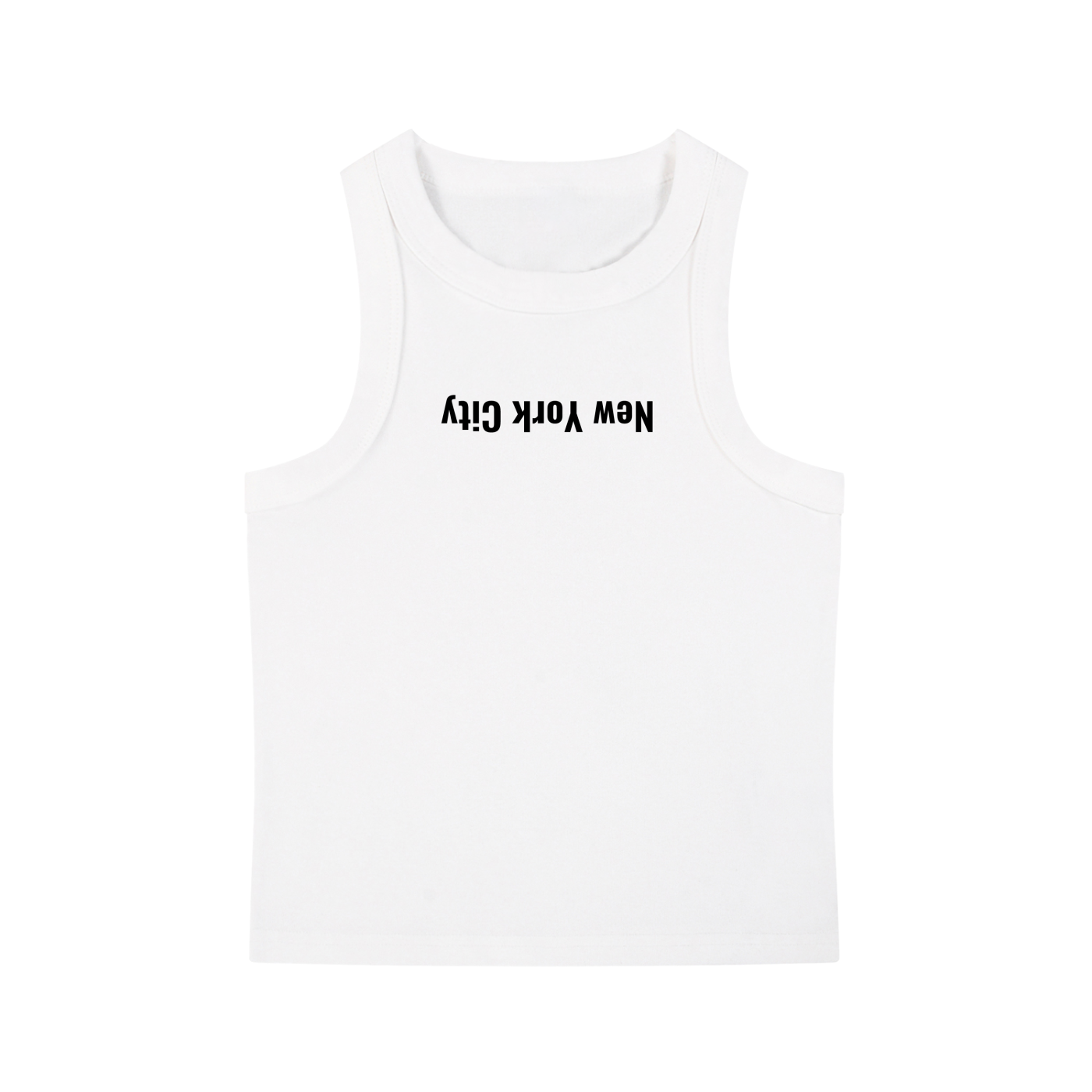New York City White Snow Washed Tank Top