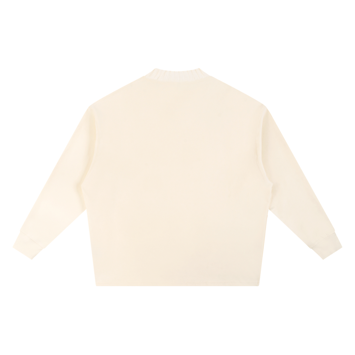 MIROLYUB Repose oversized cotton-blend sweatshirt in Apricot, back view.