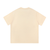 MIROLYUB Still Heavy Cotton Tee in Apricot, back view.