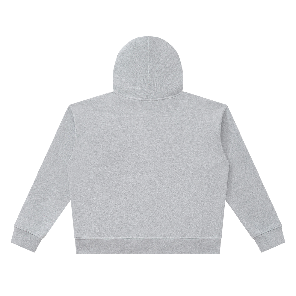 MIROLYUB Unisex Heavyweight Full Zip Boxy Hoodie — Flower Gray, back view