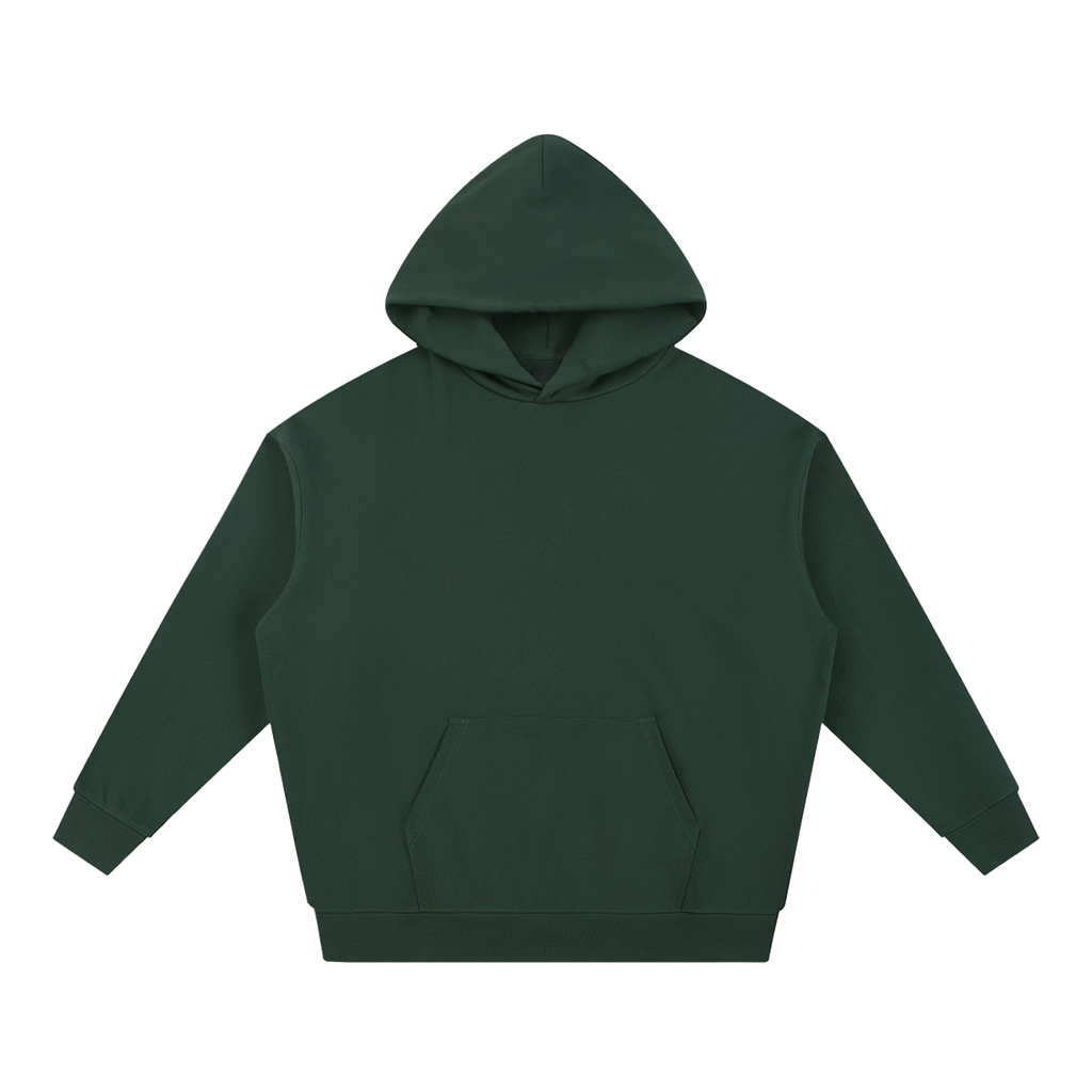 MIROLYUB Essential Heavyweight Hoodie undefined in Blackish Green, front view