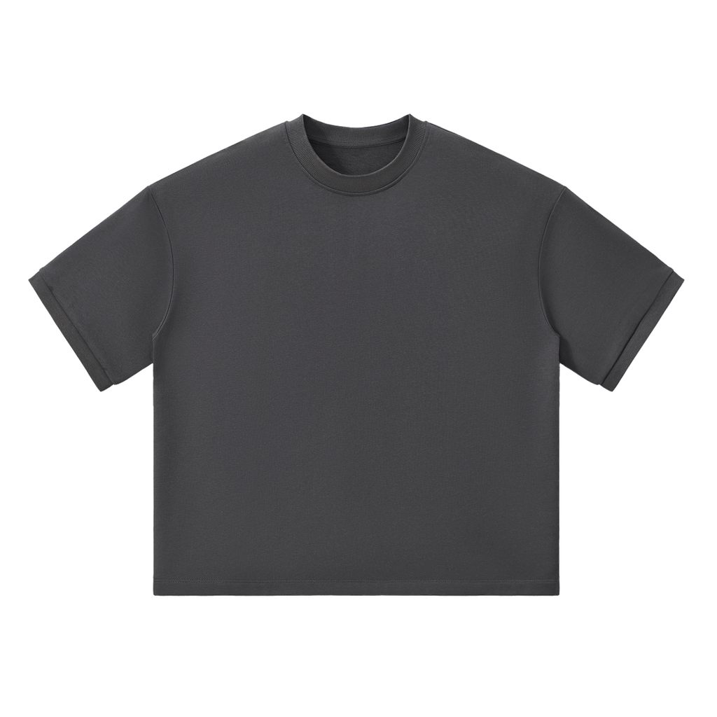 MIROLYUB Unisex Heavyweight Boxy T-Shirt — Dark Gray — front view