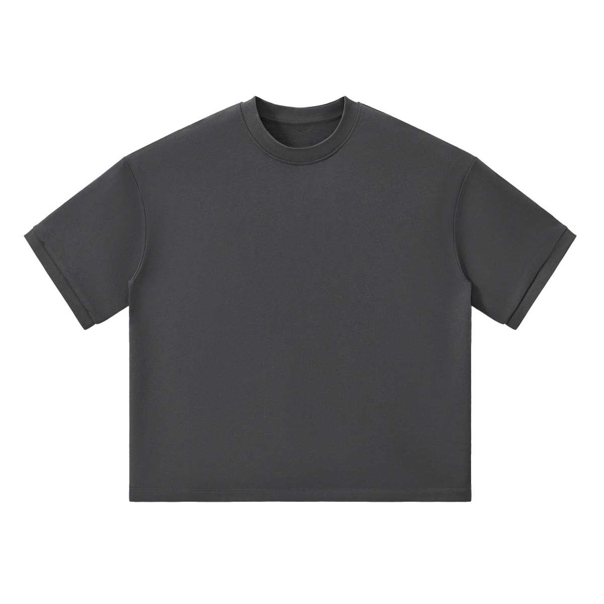 MIROLYUB Unisex Heavyweight Boxy T-Shirt — Dark Gray — front view