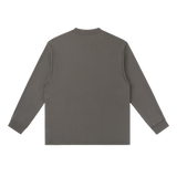 MIROLYUB Continuum cotton-blend long sleeve in Dark Gray, back view.
