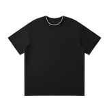 MIROLYUB Routine Cotton-Nylon Tee in Black, front view