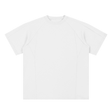 MIROLYUB Unisex Oversized Paneled Raglan T-Shirt — White — front view