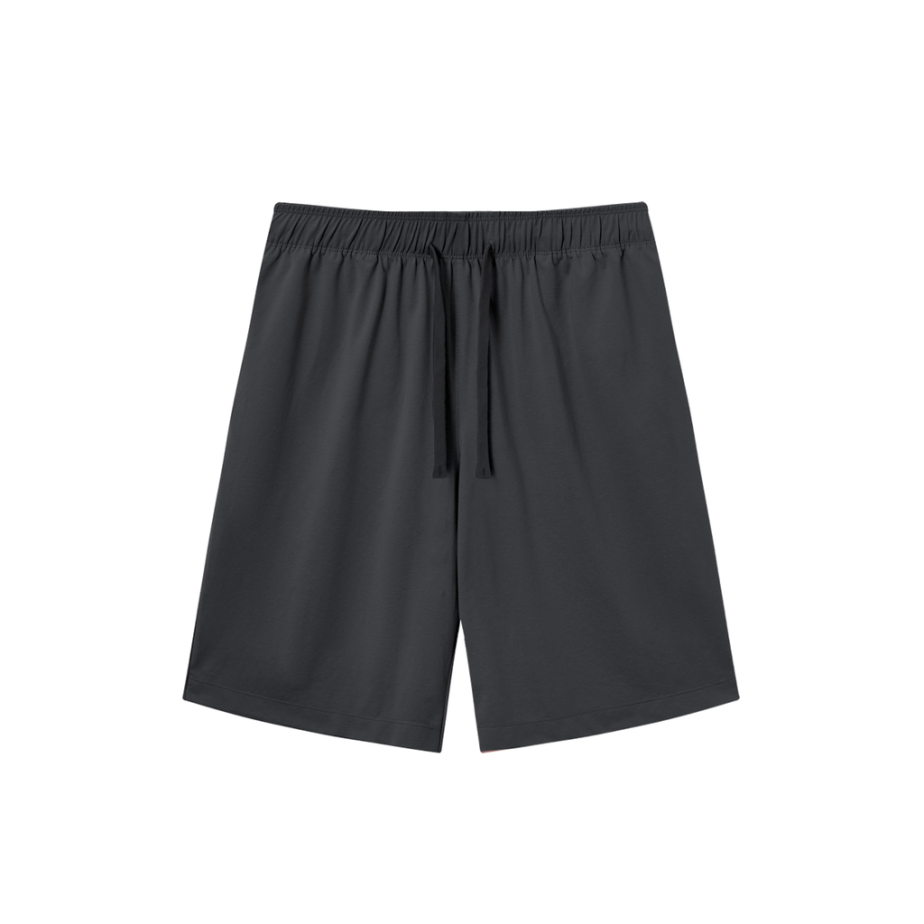 MIROLYUB Roam drawstring shorts in Dark Gray, front view
