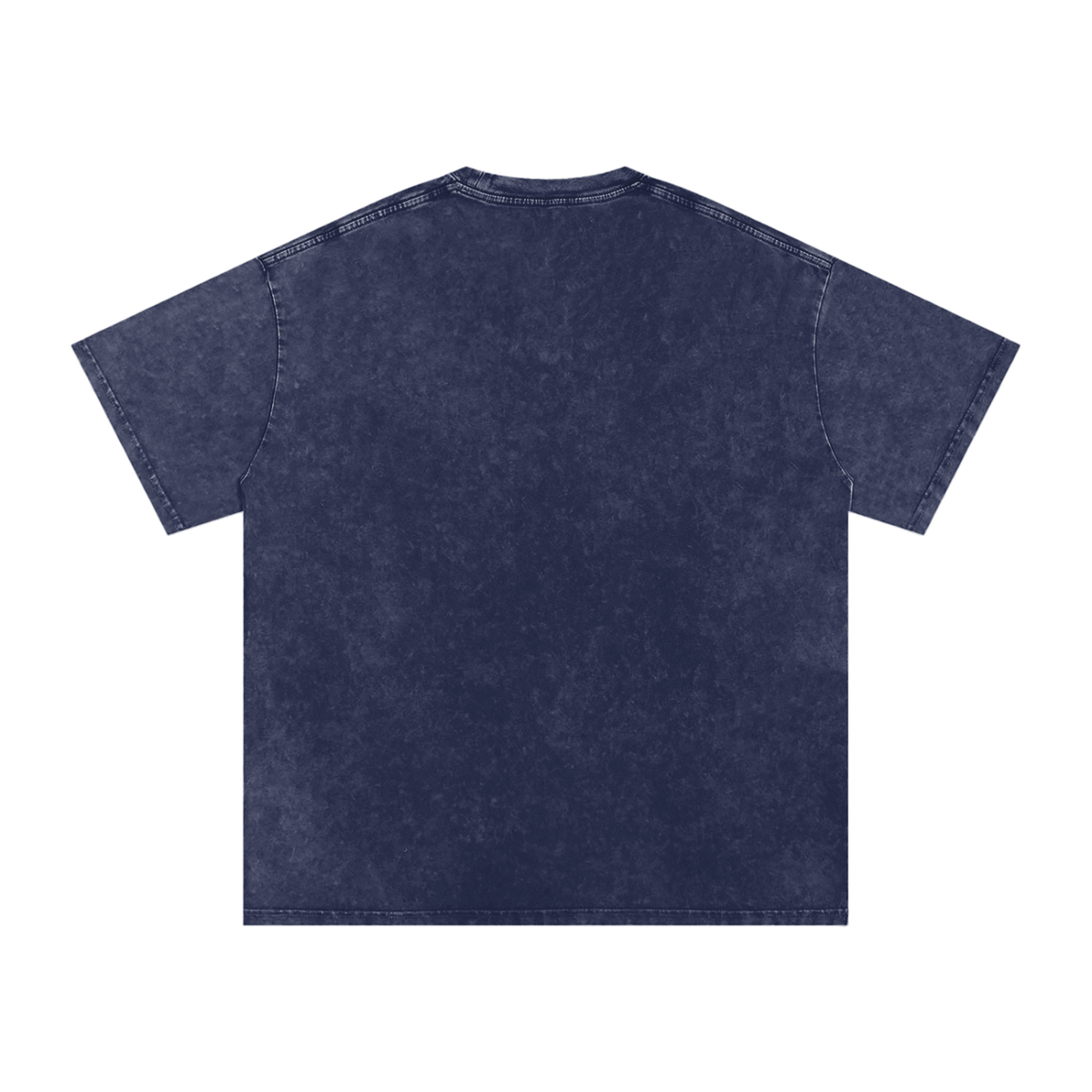MIROLYUB Afterglow Snow-Wash Oversized Tee in Royal Blue, back view.