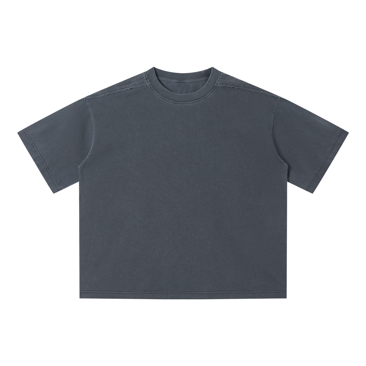 MIROLYUB Unisex Vintage Wash Boxy T-Shirt — Dark Gray — front view