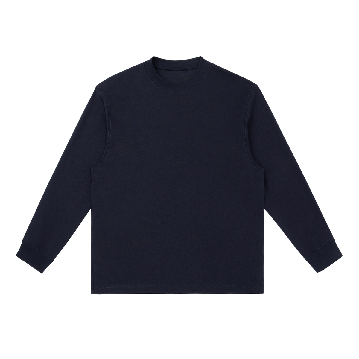 MIROLYUB Continuum cotton-blend long sleeve in Navy Blue, front view.