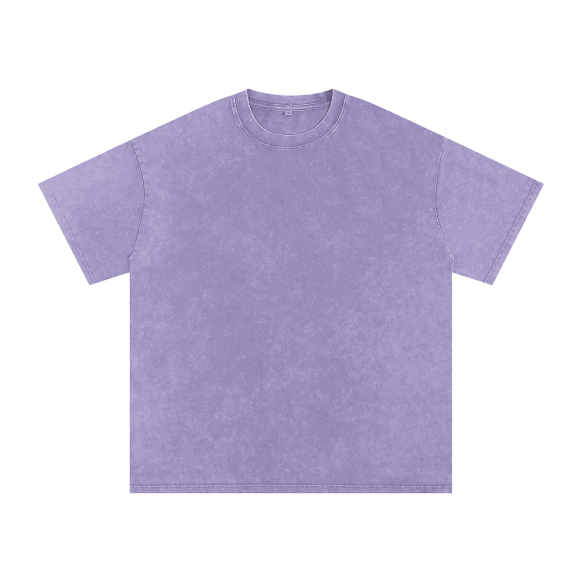 MIROLYUB Afterglow Snow-Wash Oversized Tee in Light Purple, front view.
