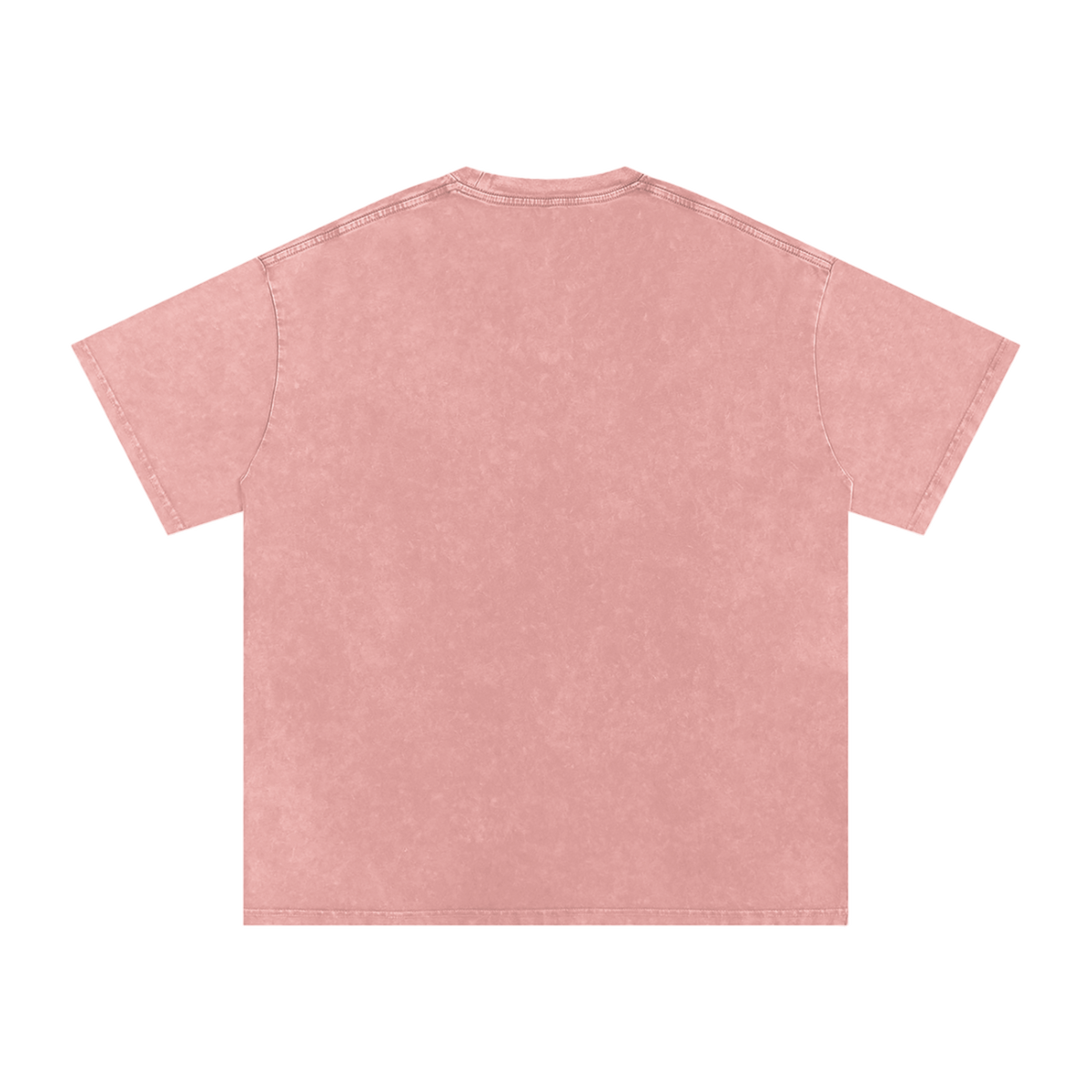 MIROLYUB Afterglow Snow-Wash Oversized Tee in Light Pink, back view.