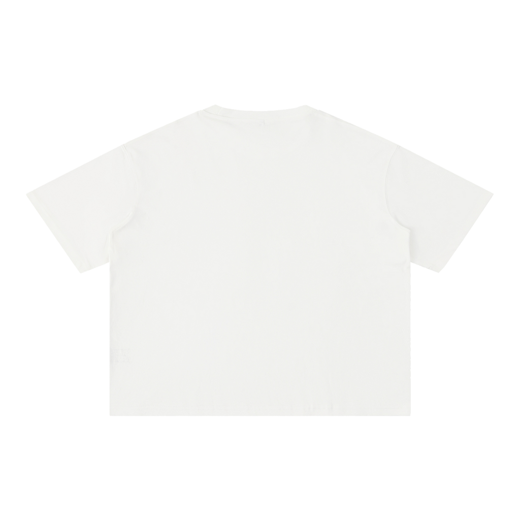 MIROLYUB Stratum Mineral-Wash Boxy Tee in White, back view