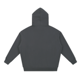 MIROLYUB Bastion Heavyweight Hoodie in Dark Gray, back view