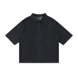 Undercurrent lyocell short-sleeve shirt in Black, front view