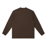 MIROLYUB Continuum cotton-blend long sleeve in Coffee, back view.