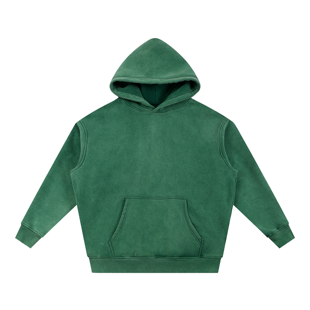 MIROLYUB Snow Wash Fleece Oversize Hoodie undefined in Dark Green, front view
