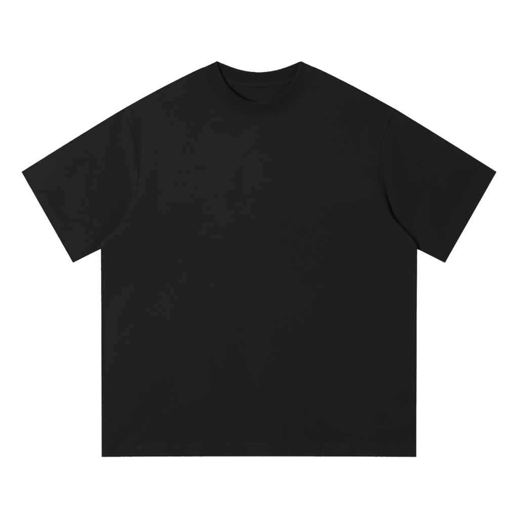 MIROLYUB Driftline Cotton Tee in Black, front view