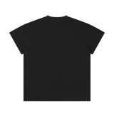 MIROLYUB Unisex Regular Fit Crewneck T-Shirt — Black, back view
