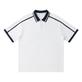 Traction contrast-piping polo in White, front view