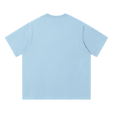 Unisex Quick-Dry Relaxed Fit T-Shirt — Sky Blue, back view