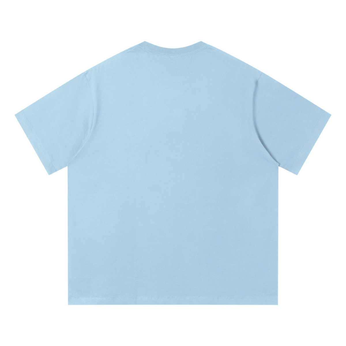 Unisex Quick-Dry Relaxed Fit T-Shirt — Sky Blue, back view