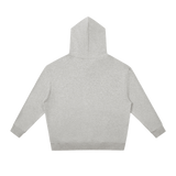MIROLYUB Shelter Pullover Hoodie in Flower Gray, back view