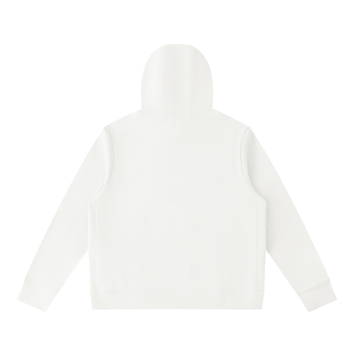 Unisex Pullover Hoodie — White, back view