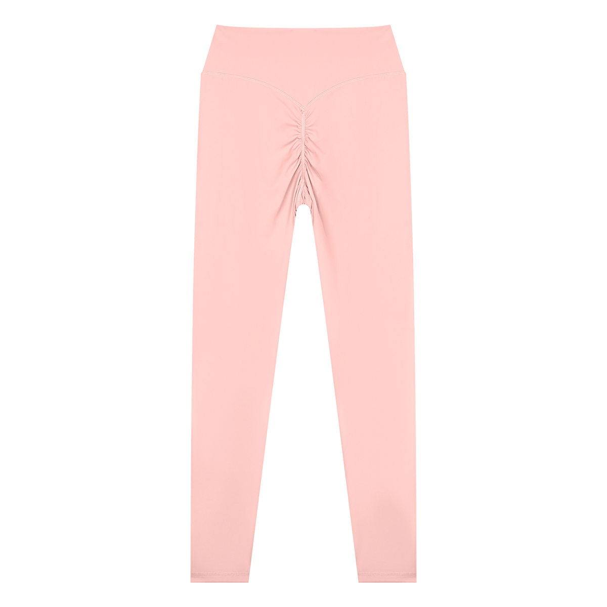 MIROLYUB Women’s High Waisted Yoga Leggings — Pink, back view