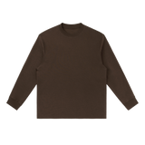 MIROLYUB Continuum cotton-blend long sleeve in Coffee, front view.