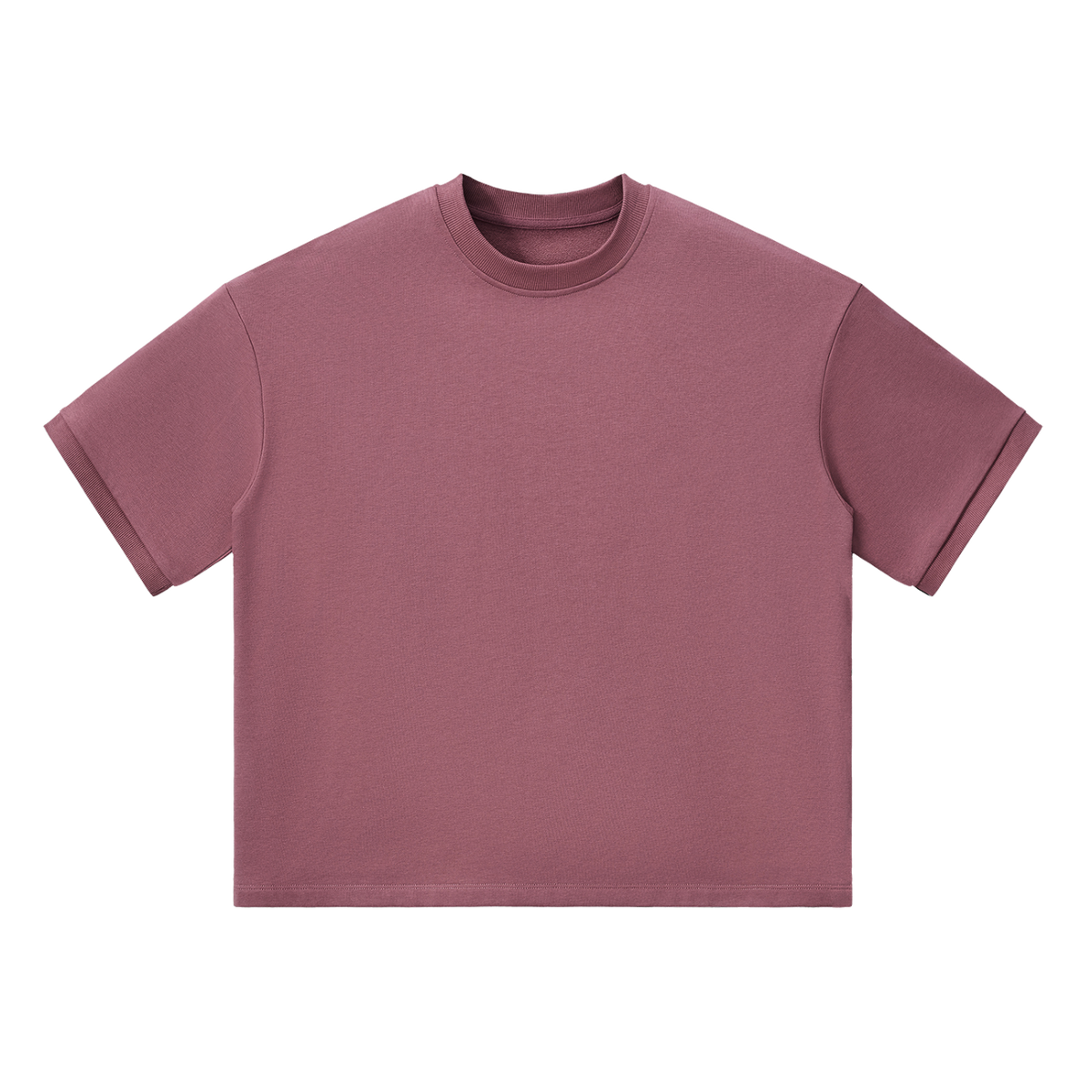 MIROLYUB Unisex Heavyweight Boxy T-Shirt — Carmine — front view