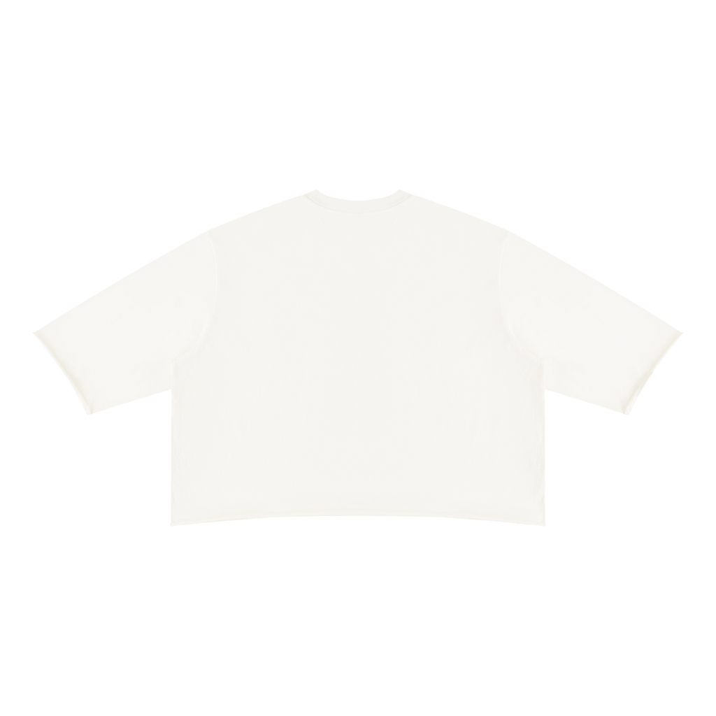 MIROLYUB Undertone Mineral-Wash Raw-Hem Tee in White, back view.
